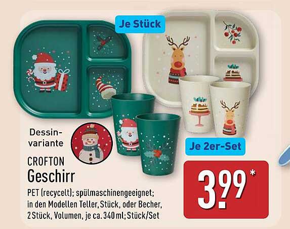 CROFTON Geschirr in festlicher Design-Variante