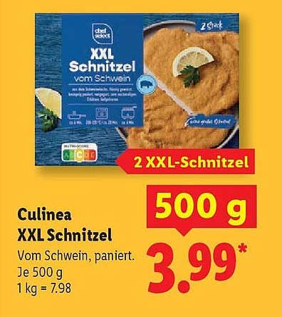 Culineo XXL Schnitzel vom Schwein - 500 g