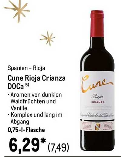 Cune Rioja Crianza DOCa - 0,75 l-Flasche