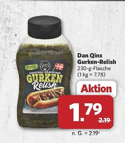 Dan Qinx Gurken-Relish 230-g-Flasche