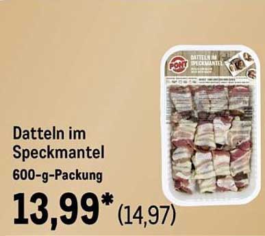 Datteln im Speckmantel 600-g-Packung