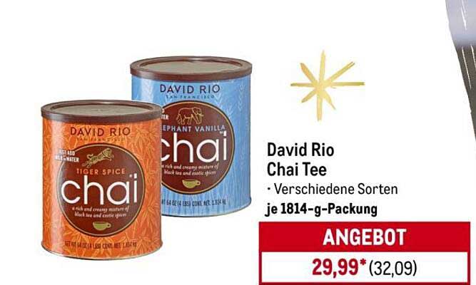 David Rio Chai Tee - Verschiedene Sorten je 1814-g-Packung