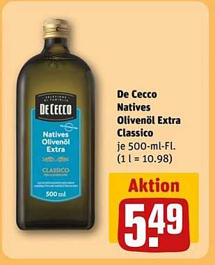 De Cecco Natives Olivenöl Extra Classico je 500-ml-Fl.