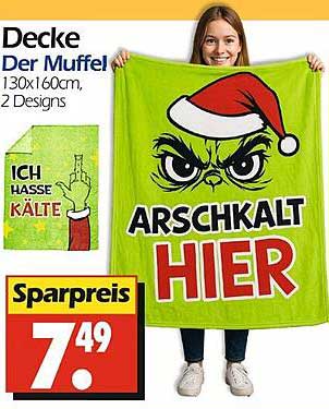 Decke Der Muffel 130x160cm, 2 Designs