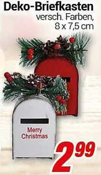 Deko-Briefkasten in verschiedenen Farben, 8 x 7,5 cm