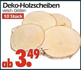 Deko-Holzscheiben - 10 Stück in verschiedenen Größen