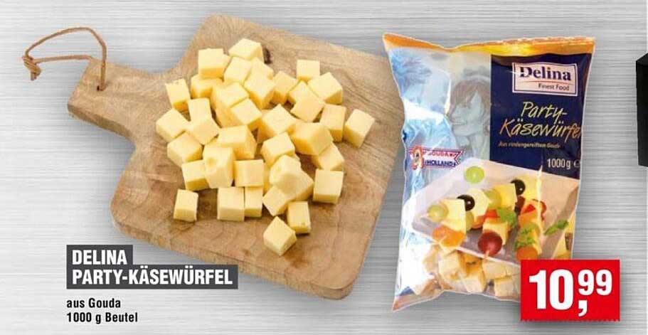 DELINA PARTY-KÄSEWÜRFEL aus Gouda 1000 g Beutel