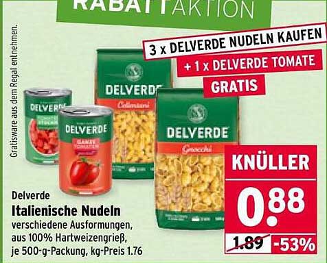 Delverde Italienische Nudeln – 3 Packungen kaufen, 1 Packung GRATIS!