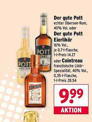 Der gute Pott - Echter Übersee-Rum oder Eierlikör oder Cointreau