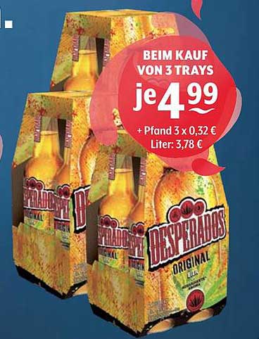 Desperados Original – 3 Tray Angebot