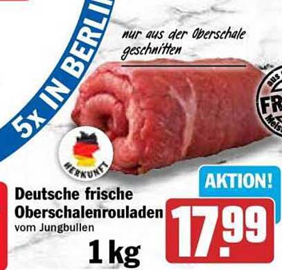 Deutsche frische Oberschalenrouladen vom Jungbullen