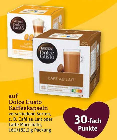 Dolce Gusto Kaffeekapseln in verschiedenen Sorten - 30-fach Punkte