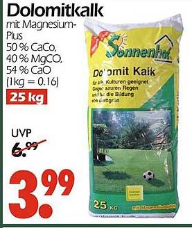 Dolomitkalk mit Magnesium-Plus 25 kg