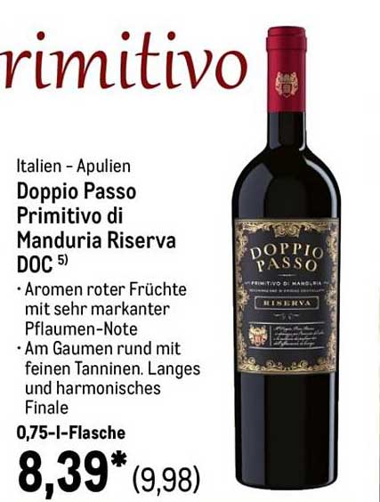 Doppio Passo Primitivo di Manduria Riserva DOC
