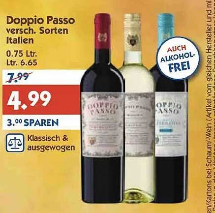Doppio Passo versch. Sorten Italien 0.75 Ltr.