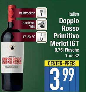 Doppio Rosso Primitivo Merlot IGT 0,75l Flasche