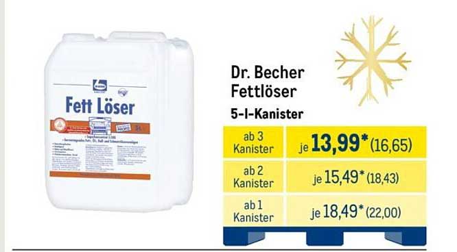 Dr. Becher Fettlöser 5-I-Kanister