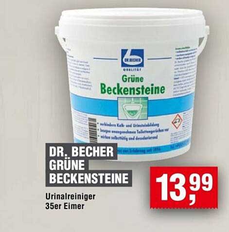Dr. Becher Grüne Beckensteine - Urinalreiniger 35er Eimer