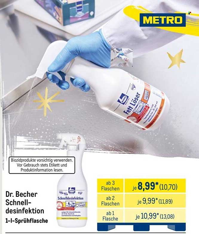 Dr. Becher Schnelldesinfektion 1-L-Sprühflasche