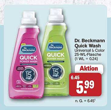 Dr. Beckmann Quick Wash Universal & Color 25-WL-Flasche