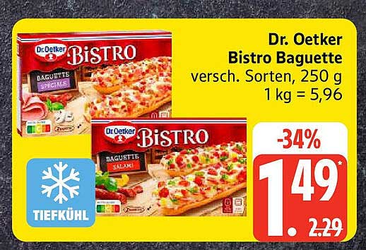 Dr. Oetker Bistro Baguette - versch. Sorten, 250 g