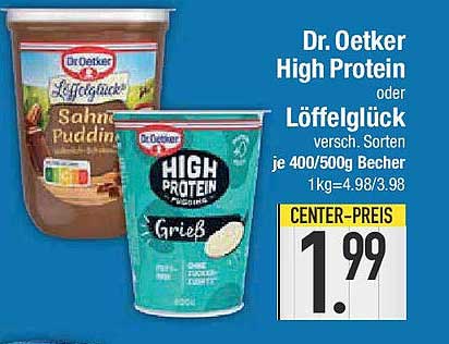Dr. Oetker High Protein oder Löffelglück - Verschiedene Sorten