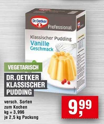 Dr. Oetker Klassischer Pudding Vanille Geschmack