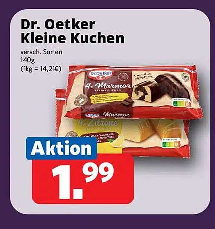 Dr. Oetker Kleine Kuchen - Verschiedene Sorten 140g