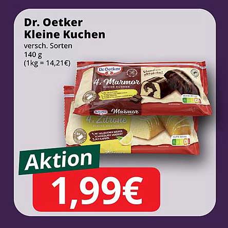 Dr. Oetker Kleine Kuchen - verschiedene Sorten