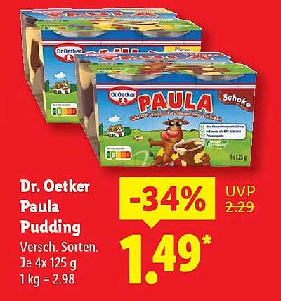 Dr. Oetker Paula Pudding - Verschiedene Sorten