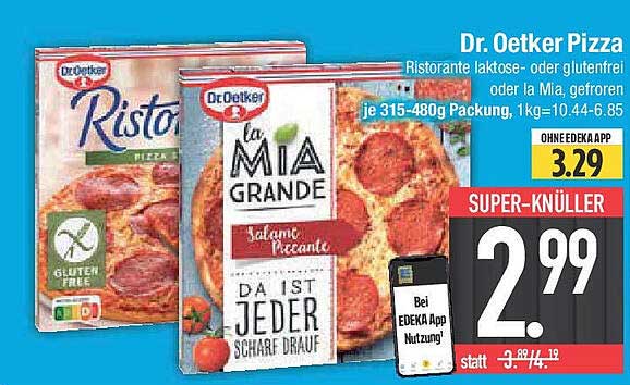 Dr. Oetker Pizza Ristorante oder la Mia Grande, gefroren
