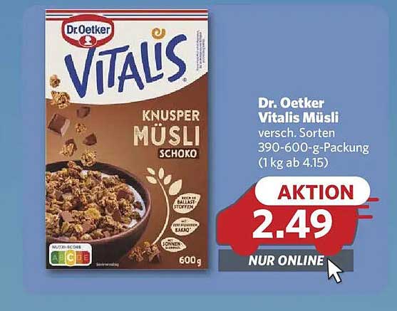 Dr. Oetker Vitalis Müsli Schoko - 600 g