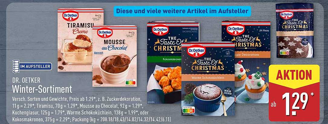 Dr. Oetker Winter-Sortiment