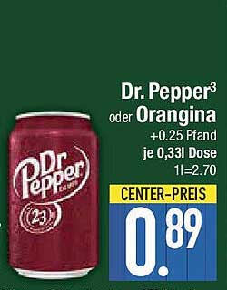 Dr. Pepper oder Orangina – 0,33 l Dose