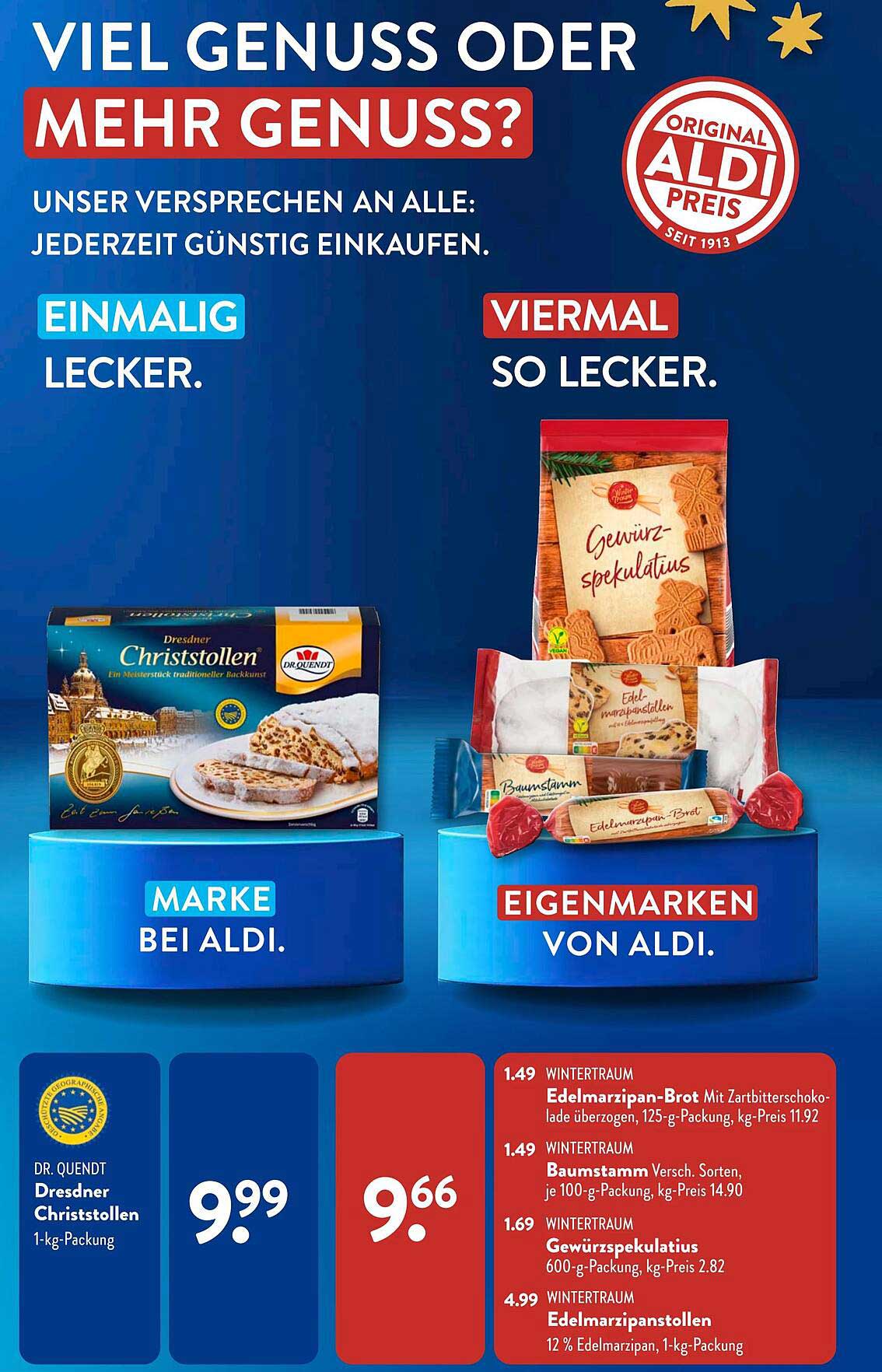 Dresdner Christstollen 1-kg-Packung von Dr. Quendt