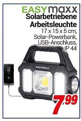 EASYmaxx Solarbetriebene Arbeitsleuchte