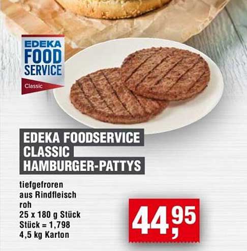 EDEKA FOOD SERVICE CLASSIC HAMBURGER-PATTYS
