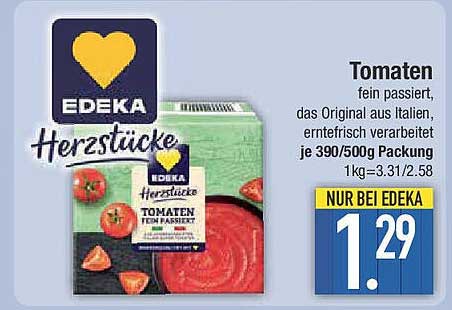 EDEKA Herzstücke Tomaten fein passiert 390/500g