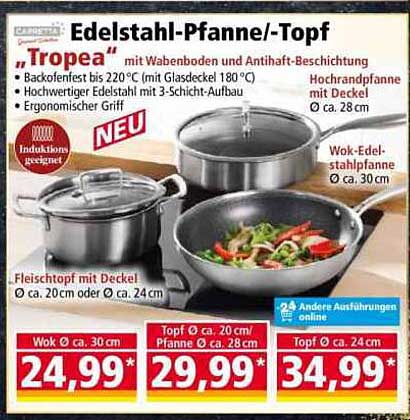 Edelstahl-Pfanne/Topf "Tropea"