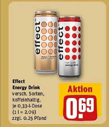 Effect Energy Drink verschiedene Sorten, 0,33-l-Dose