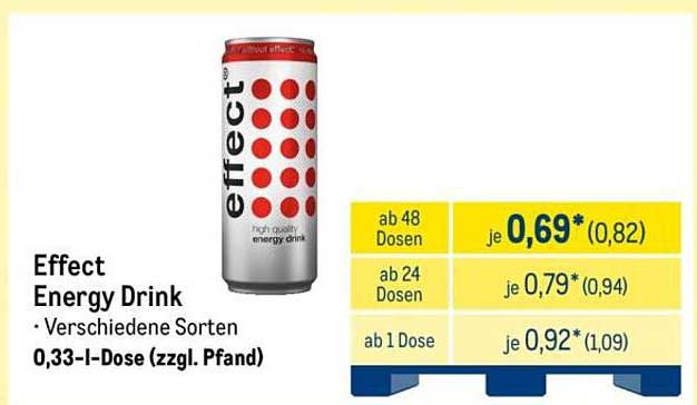 Effect Energy Drink - Verschiedene Sorten 0,33-l-Dose (zzgl. Pfand)