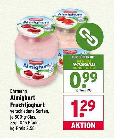 Ehrmann Almighurt Fruchtjoghurt verschiedene Sorten