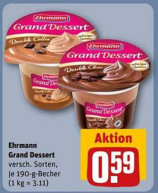 Ehrmann Grand Dessert in verschiedenen Sorten