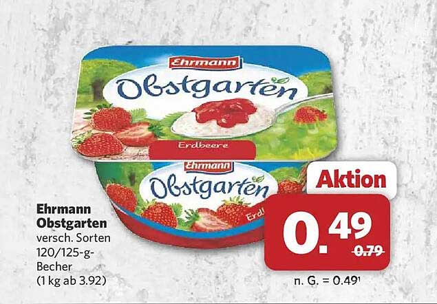 Ehrmann Obstgarten Erdbeere 120/125-g Becher