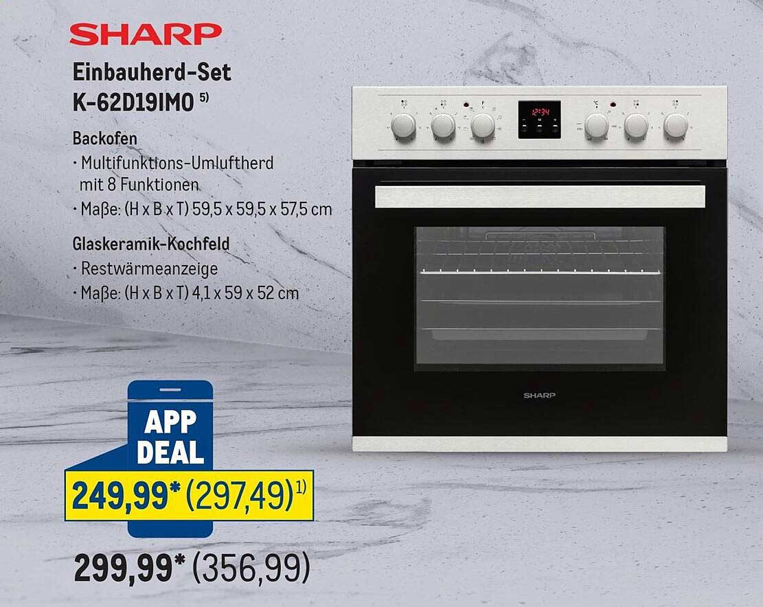 Einbauherd-Set K-62D19IM0 von Sharp