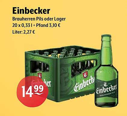Einbecker Brauherren Pils oder Lager 20 x 0,33 l