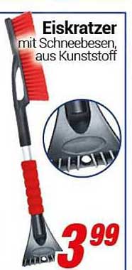 Eiskratzer mit Schneebesen, aus Kunststoff