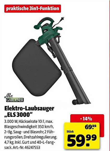 Elektro-Laubsauger „ELS 3000“