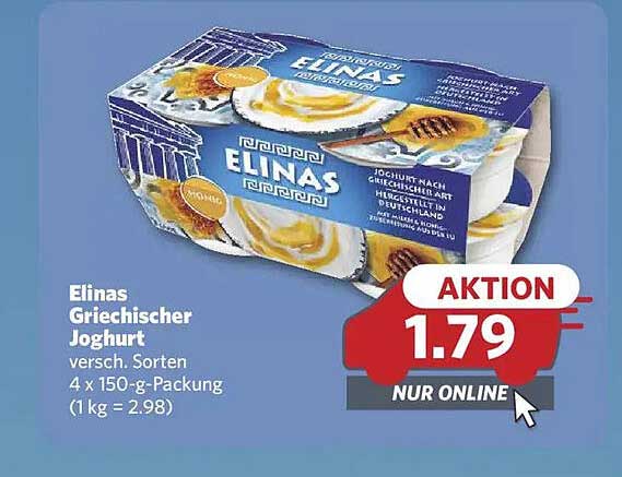 Elinas Griechischer Joghurt 4 x 150-g-Packung