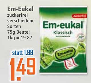 Em-Eukal zuckerfrei verschiedene Sorten 75g Beutel